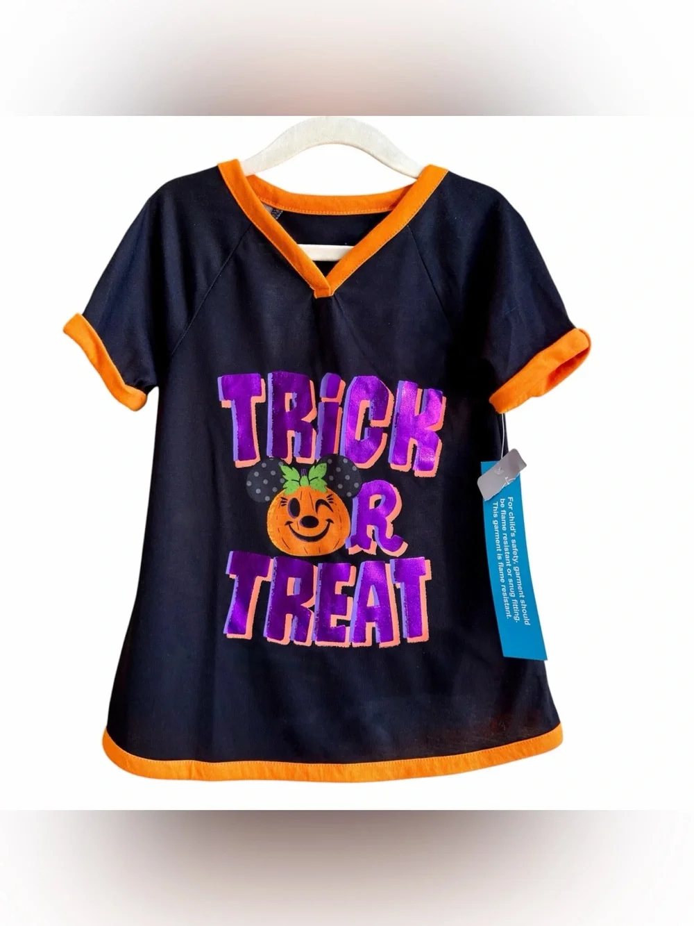Disney Store Minnie Mouse Trick or Treat Pajamas Nightgown Girls Halloween BNWT